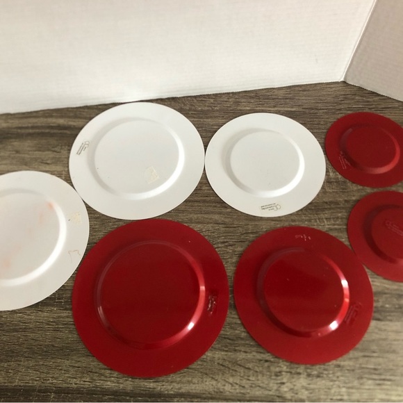Department 56 Red and White Mini Plates - Picture 6 of 10